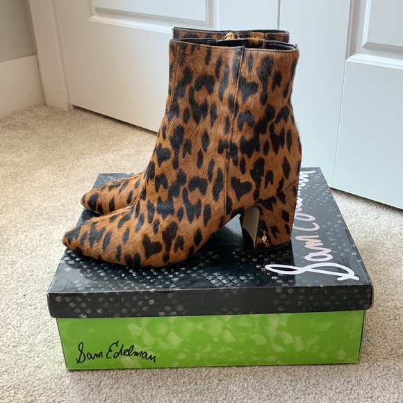 Sam Edelman Leopard Hilty Booties - Picture 2 of 8